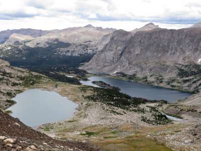 Macon and Washakie Lakes from the Pass
