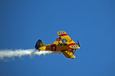 Diana Peglar<br>flying in