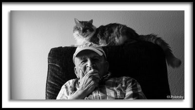 Old man and the cat