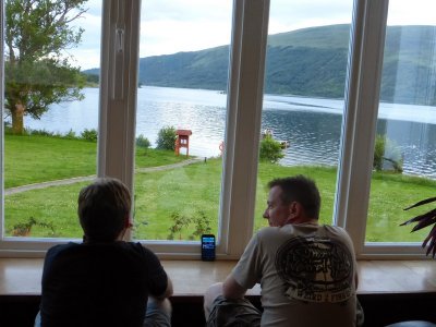 Enjoying the view at the YHA