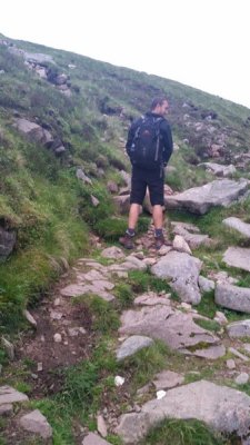 Ben Nevis Descent - John leaving a scent trail