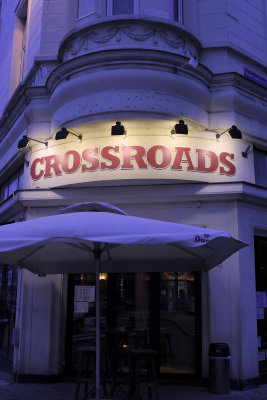 At the new Crossroads café