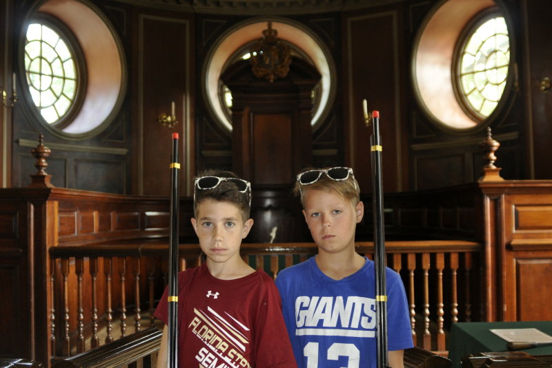 Guarding the governors chair with their new rifles