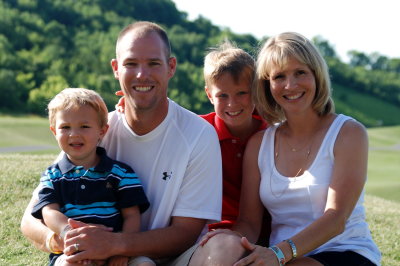 Jarrod, Angie, Brooks, and Brady Hickman