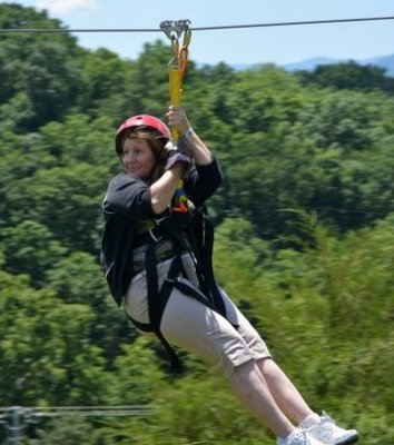 Jo Beth zipping