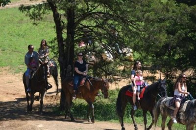 We went horseback riding on Friday