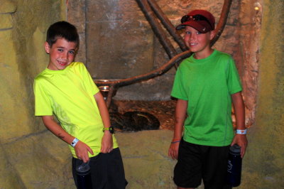 Carter and Brooks with a big snake