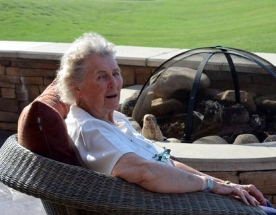 GG at the fire pit