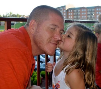 Lucy kissing Buddy