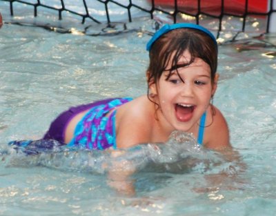 Avery in the water