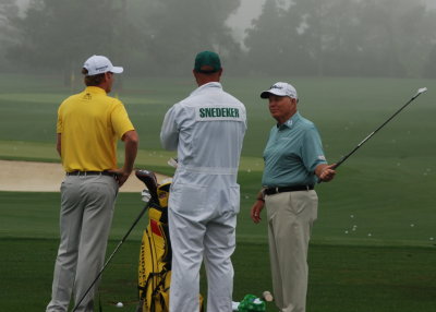 Snedeker on the practice green early morning