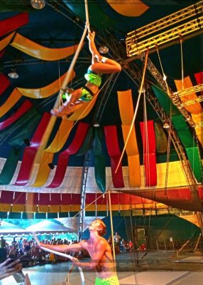 FSU's Flying High Circus is a feature of the SFA at Callaway Gardens. The performers are the kids' camp counselors.