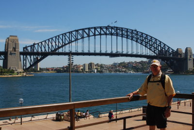 Mike with the famous Sydney bridge in the background