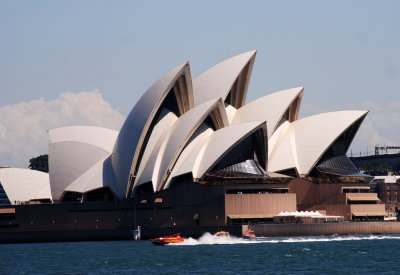 View of the iconic Sydney Opera House from our boat