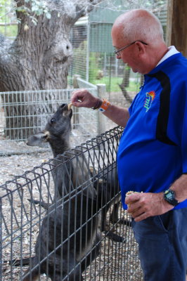 Mike and a kangaroo