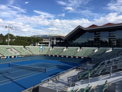 Australian Open court...we explored the facility