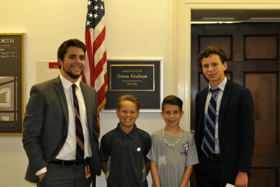 Brooks and Carter with Capitol tour guides