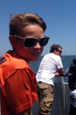 Brooks on the boat on our way to Fort Sumter