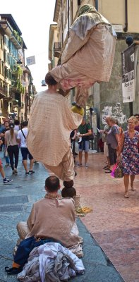 Weird Real life Street Statue in Verona