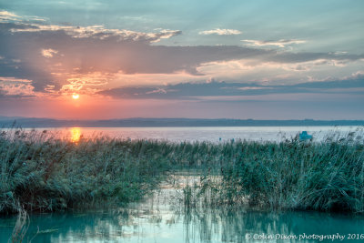 Sunrise over lake garda