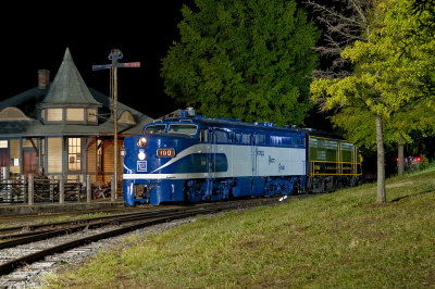 Night shot down by the station.