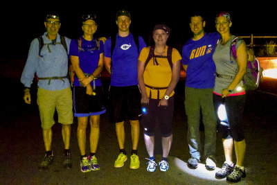 preparing to summit Pikes Peak @ O dark-thirty