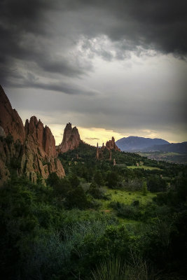 Garden of the Gods right before the storm