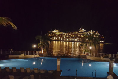 Cruise ship view from the Marriott