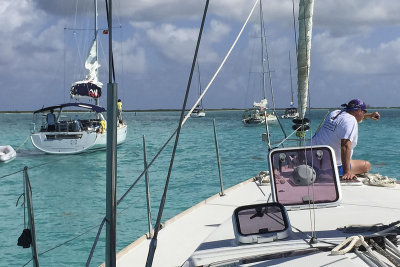 Working our way through the pass to Anegada