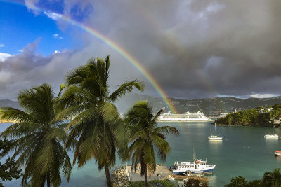 Rainbow seen from the Marriott