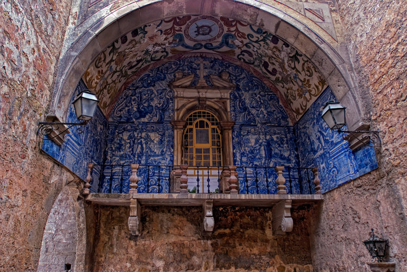 Portugal, Obidos - artistic balcony