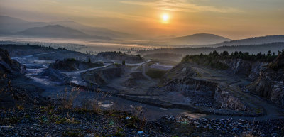 Sunrise over the quarry