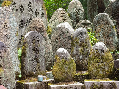 030 Sacred stones at a forest shrine
