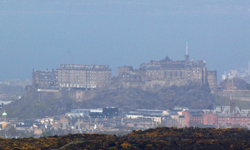 Edinburgh Castle from Pentland Hills Park