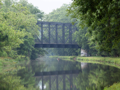 Old railroad bridge is now part of the Capital Crescent trail