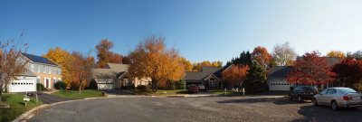 Panorama - Orchard Grove Rd. cul-de-sac in Fall 2013