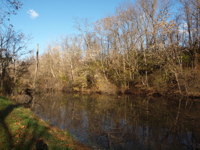 Water in the canal bed