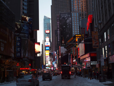 Looking down Broadway