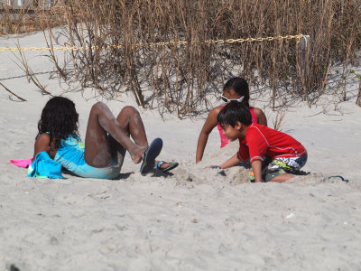 Playing in the sand