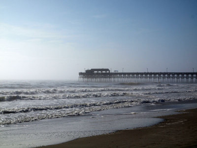 Along the beach