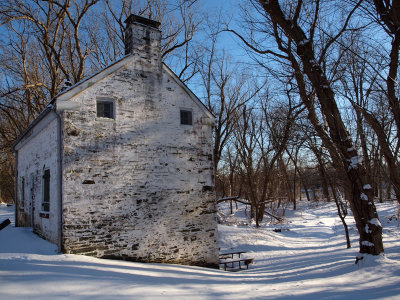 Virgin snow around the lockhouse