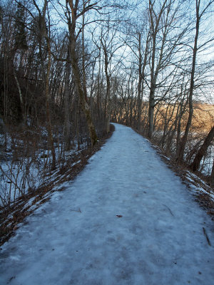 A sheet of ice behind