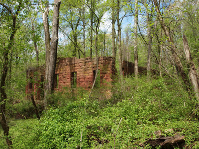 Remains of Seneca stone-cutting mill near Rileys lock