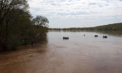 Heading for white water