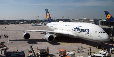 A380 at the gate