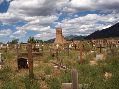 Remains of the old church and the cemetry