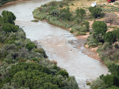 Closeup of the Rio Grande in the valley