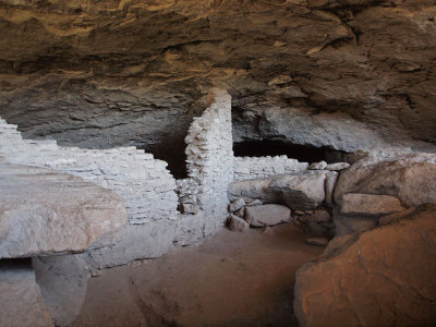 Walls inside a cave at Gila