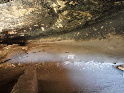 Space at the top and back of the cave in one of the Gila dwellings