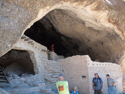 The entrance to the caves at Gila Cliff dwellings